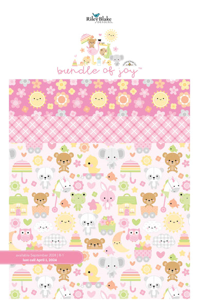 Image of the Bundle of Joy storyboard by Doodlebug Design Inc for Riley Blake Designs. Features baby girl prints with baby animals.
Cute Little Fabric Shop