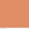 Image of the Garden Dreams Shimmer Terracotta quilting cotton fabric by Amber Elliot for Riley Blake Designs. Features eyelash shapes scattered on a light orange background. 
Cute Little Fabric Shop