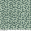 Image of the Garden Dreams Leaves Sage quilting cotton fabric by Amber Elliot for Riley Blake Designs. Features leaves on a light green background. 
Cute Little Fabric Shop