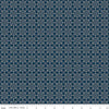 Image of the Cheddar at Twilight Medallion Navy quilting cotton fabric by Riley Blake Designs. Features geometric medallion pattern on a dark orange background. 
Cute Little Fabric Shop