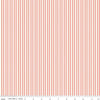 Image of the Melody Stripes Salmon quilting cotton fabric by Beverly McCullough for Riley Blake Designs. Features multicolored stripes on a light pink background. 
Cute Little Fabric Shop