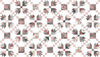 Image of the A Walk on the Prairie Prairie Chain Cheater White quilting cotton fabric by Modern Prairie for Riley Blake Designs. Features a tulip block designs with pink, grey, and cream fabrics. 
Cute Little Fabric Shop