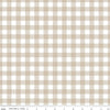 Image of the A Walk on the Prairie Plaid Khaki quilting cotton fabric by Modern Prairie for Riley Blake Designs. Features a printed gingham pattern on a tan background.
Cute Little Fabric Shop