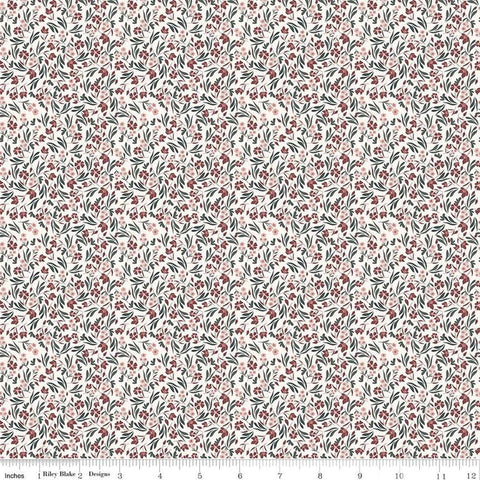 Image of the A Walk on the Prairie Ditsy Off White quilting cotton fabric by Modern Prairie for Riley Blake Designs. Features small flowers and leaves on a light cream background.
Cute Little Fabric Shop