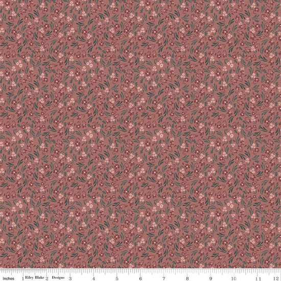 Image of the A Walk on the Prairie Ditsy Canyon Rose quilting cotton fabric by Modern Prairie for Riley Blake Designs. Features small flowers and leaves on a dusty pink background.
Cute Little Fabric Shop