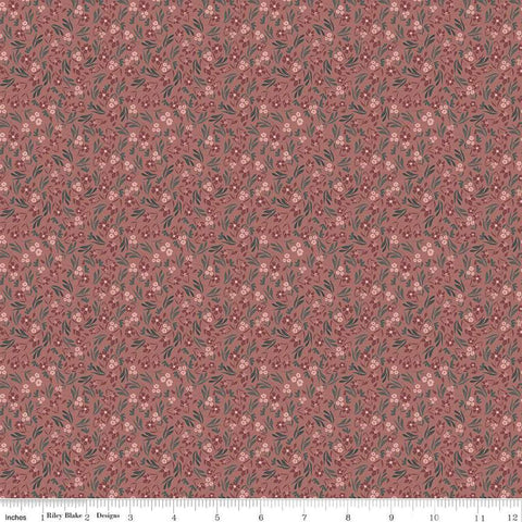 Image of the A Walk on the Prairie Ditsy Canyon Rose quilting cotton fabric by Modern Prairie for Riley Blake Designs. Features small flowers and leaves on a dusty pink background.
Cute Little Fabric Shop