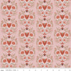 Image of the Garden Dreams Floral Damask Dusty Pink quilting cotton fabric by Amber Elliot for Riley Blake Designs. Features damask flowers on a muted pink background. 
Cute Little Fabric Shop