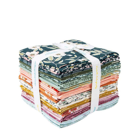 Image of the Garden Dreams 24 piece fat quarter bundle by Amber Elliot for Riley Blake Designs. Features a floral fabric with various background of green, pink, orange, and yellow.
Cute Little Fabric Shop