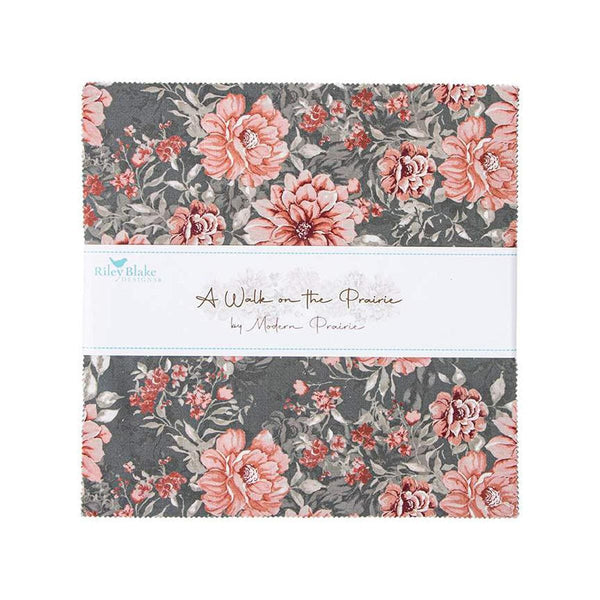 Image of the A Walk on the Prairie 10 inch stacker by Modern Prairie for Riley Blake Designs. Features floral fabrics with pink, grey, and cream.
Cute Little Fabric Shop