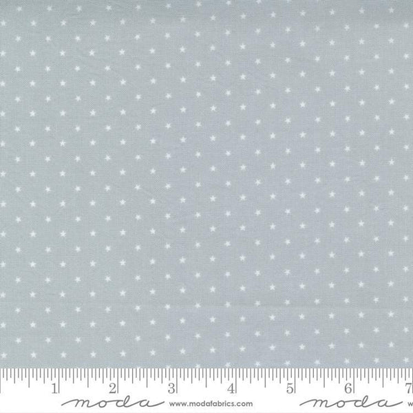 SALE Twinkle 24106 Fog - Moda Fabrics - Gray Grey Star Dots - Quilting Cotton Fabric