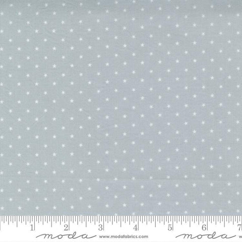 SALE Twinkle 24106 Fog - Moda Fabrics - Gray Grey Star Dots - Quilting Cotton Fabric