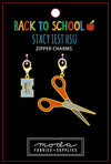 SALE Sew Cute Zipper Charms Enamel Sharpner Scissor CH102 - Cathe Holden - Moda Fabrics - Two Count - Lobster Clasps