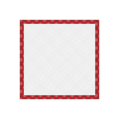 Image of the 10&quot; Design Board Autumn Schoolhouse by Lori Holt for Riley Blake Designs. Features a 10 inch square with cardboard and batting with a red border. 
Cute Little Fabric Shop