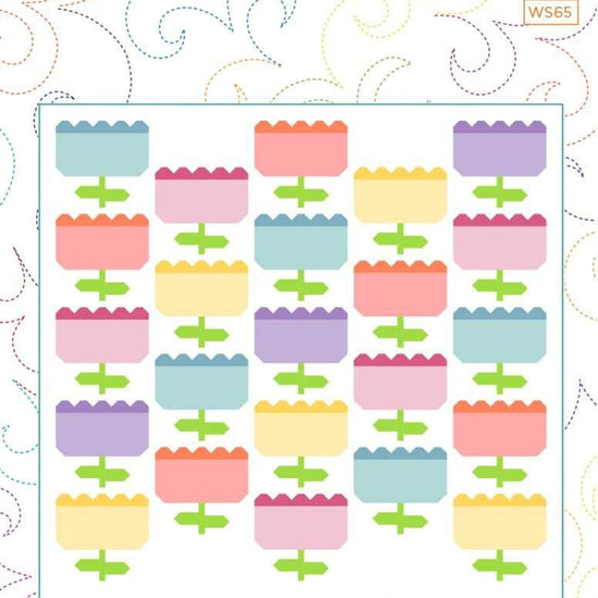 Image of the Lollies quilting cotton fabric by Wendy Sheppards for Riley Blake Designs. Features flowers on a white background.
Cute Little Fabric Shop