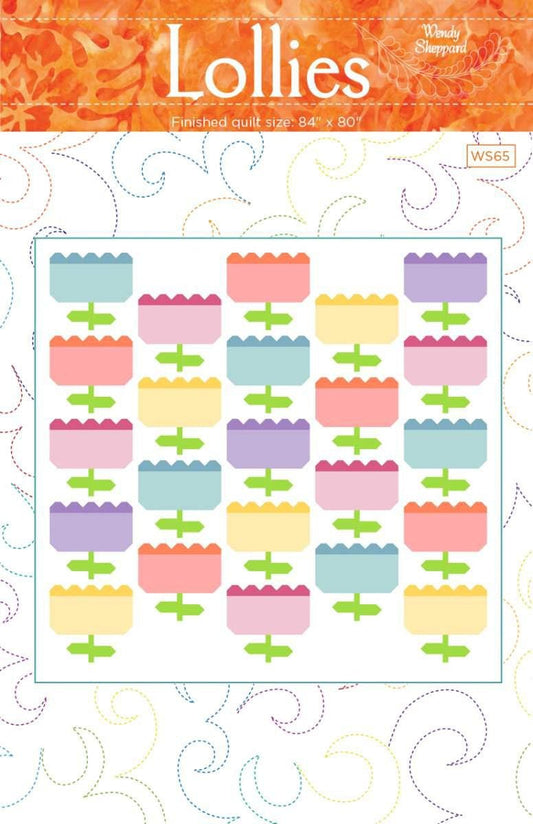 Image of the Lollies quilting cotton fabric by Wendy Sheppards for Riley Blake Designs. Features flowers on a white background.
Cute Little Fabric Shop