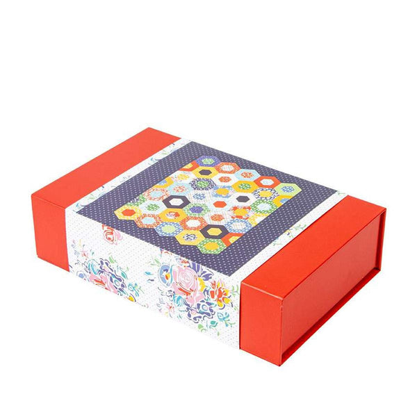 Image of the Easy Garden quilt kit by American Jane for Riley Blake Designs. Features a quilt with concentric geometric shapes in a red box.
Cute Little Fabric Shop