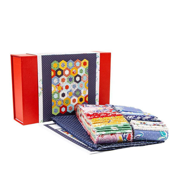 Image of the Easy Garden quilt kit by American Jane for Riley Blake Designs. Features a quilt with concentric geometric shapes in a red box.
Cute Little Fabric Shop