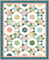 Image of the Starlight quilt pattern by Beverly McCullough for Riley Blake Designs. Features a geometric pattern with a teal bordered quilt. 
Cute Little Fabric Shop