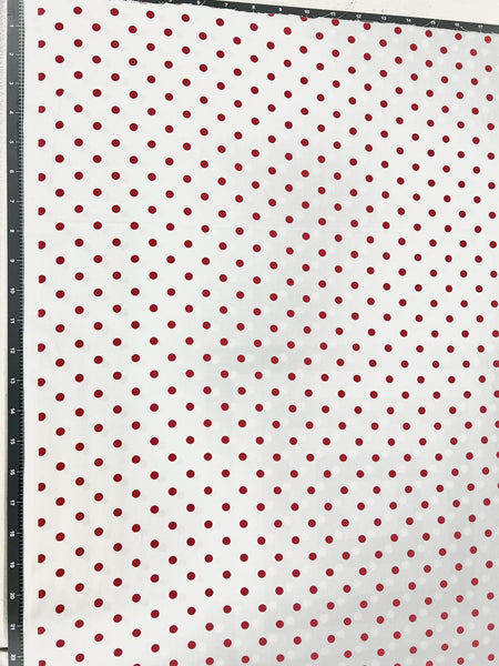 Dots and Stripes and More Small Dot 28892 ZR Red on White - QT Fabrics - Polka Dots Dotted - Quilting Cotton Fabric