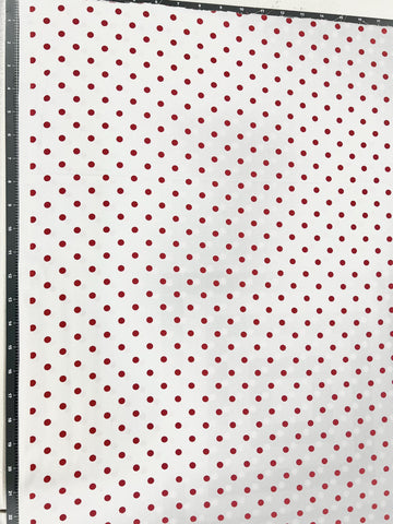 Dots and Stripes and More Small Dot 28892 ZR Red on White - QT Fabrics - Polka Dots Dotted - Quilting Cotton Fabric