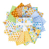 Image of the Special Delivery 15 piece fat quarter bundle by Doodlebug Design Inc for Riley Blake Designs. Features blue, yellow, and green baby boy fabrics. 
Cute Little Fabric Shop