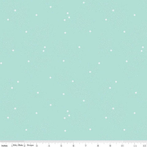 Dainty Daisy C665 Songbird by Riley Blake Designs - Floral Flowers Pin Dots - Quilting Cotton Fabric