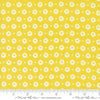 Image of the Laguna Sunrise Floral Dot Citrine quilting cotton fabric by Sherri & Chelsi for Moda Fabrics. Features small flowers on a light yellow background. 
Cute Little Fabric Shop