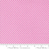 Image of the Laguna Sunrise Stripes Sweet Pea quilting cotton fabric by Sherri & Chelsi for Moda Fabrics. Features diagonal stripes on a pink purple background. 
Cute Little Fabric Shop