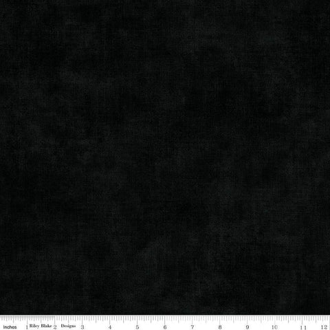 Image of the Shades Black quilting cotton fabric by Riley Blake Designs. Features a black fabric with a mottled semisold background. 
Cute Little Fabric Shop