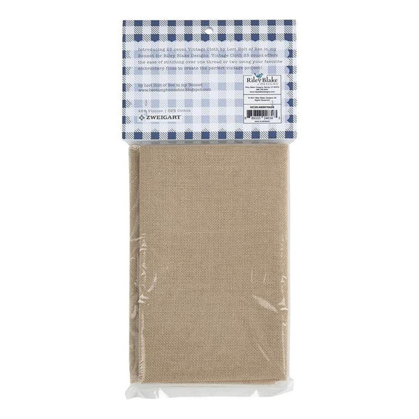 Image of the Vintage Cloth 25-Count Heritage by Lori Holt for Riley Blake Designs. Features an 18x27 inch piece of fabric in a tan color. 
Cute Little Fabric Shop