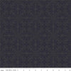 Image of the Wanderlust Oak Trail Charcoal quilting cotton fabric by Danelys Sidron for Riley Blake Designs. Features tone-on-tone grid of leaves on a dark blue black background. 
Cute Little Fabric Shop