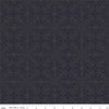 Image of the Wanderlust Oak Trail Charcoal quilting cotton fabric by Danelys Sidron for Riley Blake Designs. Features tone-on-tone grid of leaves on a dark blue black background. 
Cute Little Fabric Shop