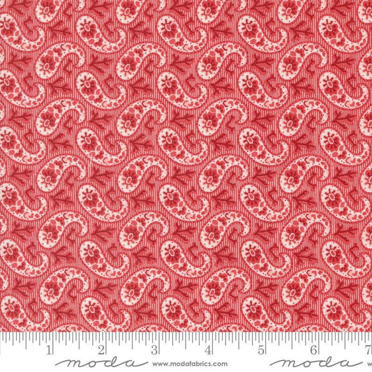 SALE Grand Haven Bandana Paisley 14986 Cherry - Moda Fabrics - Stripe Geometric Abstract - Quilting Cotton Fabric