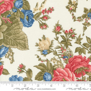 9" End of Bolt - SALE Grand Haven Cabbage Rose 14980 Cream - Moda Fabrics - Floral Flower - Quilting Cotton Fabric
