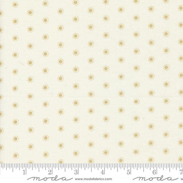 25" End of Bolt - Grand Haven Dots 14985 Cream - Moda Fabrics - Small Scattered Dot - Quilting Cotton Fabric