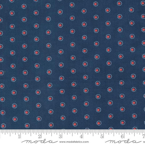 SALE Grand Haven Dots 14985 Navy - Moda Fabrics - Small Scattered Dot - Quilting Cotton Fabric