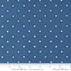 Fat Quarter End of Bolt - SALE Grand Haven Star Check 14982 Nautical Blue - Moda Fabrics - Stars Dots Scattered - Quilting Cotton Fabric