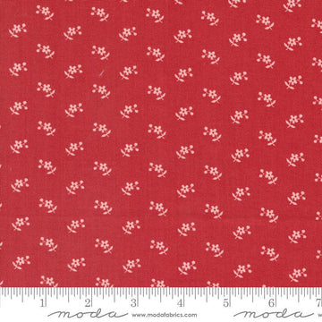 SALE Grand Haven Calico Daisy 14984 Cherry - Moda Fabrics - Small Floral Flowers Blossoms - Quilting Cotton Fabric