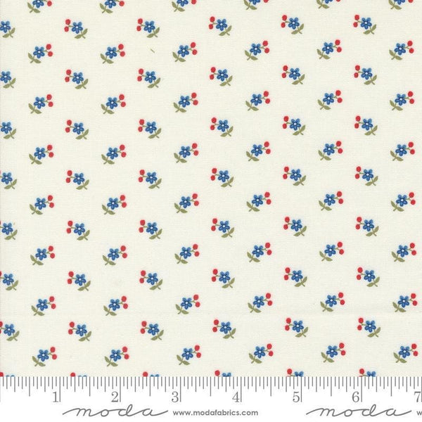 SALE Grand Haven Calico Daisy 14984 Cream - Moda Fabrics - Small Floral Flowers Blossoms - Quilting Cotton Fabric