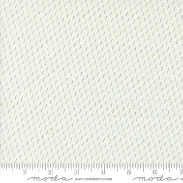 Fat Quarter End of Bolt - SALE Grand Haven Dotted Shirting 14988 Cream Sky - Moda Fabrics - Small Striped Dots - Quilting Cotton Fabric