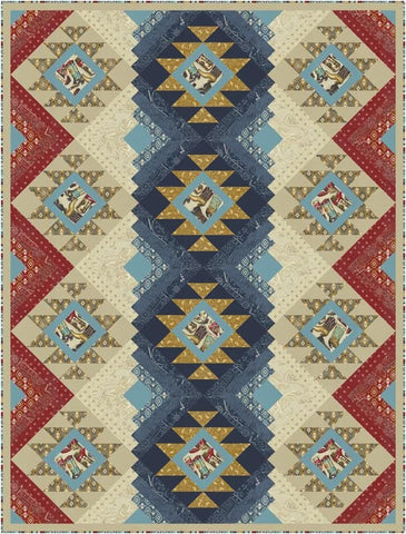 Saddle Ranch Rocky Ridge Quilt Kit KIT33790 - Moda Fabrics - Pattern Fabric - Quilting Cotton Fabric