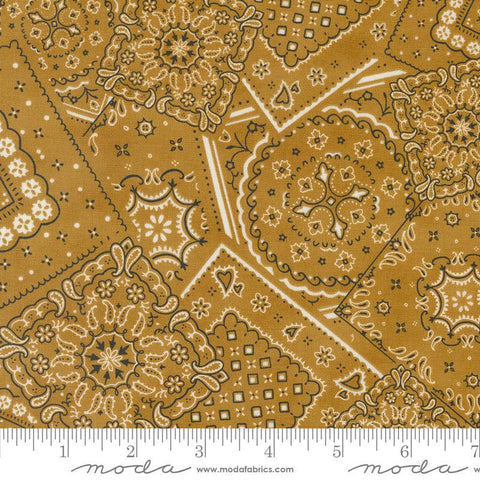 Saddle Ranch Badlands Bandana 33794 Wheat - Moda Fabrics - Mandala Geometric - Quilting Cotton Fabric