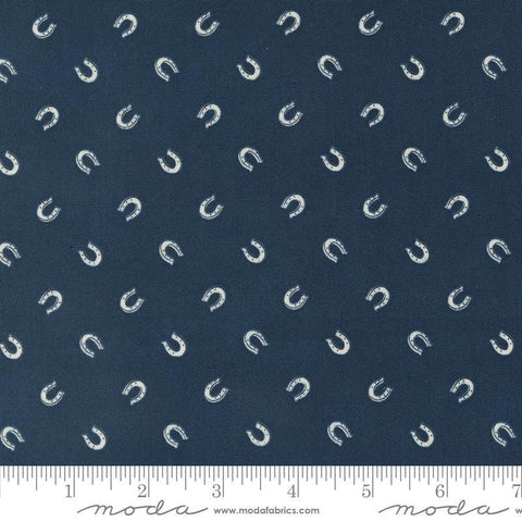 Saddle Ranch Lucky Horseshoe 33797 Night Sky - Moda Fabrics - Lucky Horse Shoe - Quilting Cotton Fabric