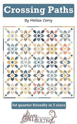 Crossing Paths Quilt PATTERN HQ-133 by Melissa Corry - Moda Fabrics - INSTRUCTIONS Only - Fat Quarter Friendly - Multiple Sizes