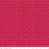 Image of the Perennial Heart Scallops Red quilting cotton fabric by Jill Finley for Riley Blake Designs. Features heart scallops on a striped background on a maroon background. 
Cute Little Fabric Shop