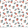 Image of the Vintage Charm Floral Eye quilting cotton fabric by Dani Mogstad for Riley Blake Designs. Features a scattered blossoms on a white background. 
Cute Little Fabric Shop