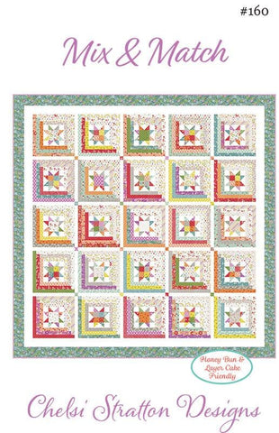 Image of the Mix & Match quilt pattern by A Quilting Life for Moda Fabrics. Features a quilt with squares and star blocks.
Cute Little Fabric Shop