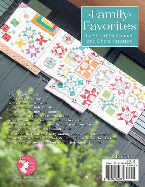 Image of the Family Favorites quilt pattern by Its Sew Emma for Moda Fabrics. Features quilt tops. 
Cute Little Fabric Shop