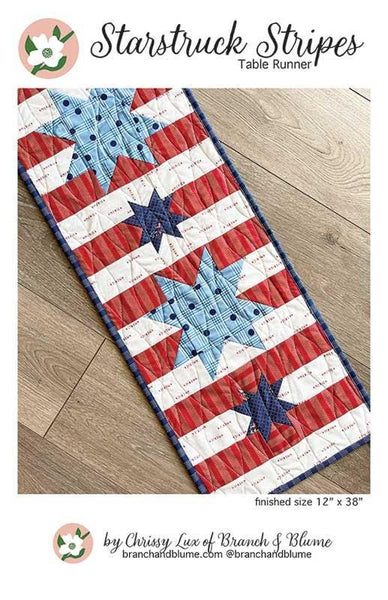 Starstruck Stripes Runner Quilt PATTERN BNB-2314 by Chrissy Lux - Moda Fabrics - INSTRUCTIONS Only - Table Runner