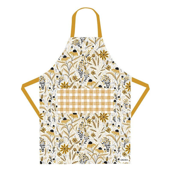 SALE Bee Garden Apron GB-AP106 by Lizzy House - Moda Fabrics - Gingiber Cotton Apron Large Pocket - One Size Fits Most